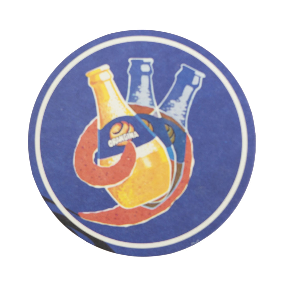 100x Orangina coasters Beer coasters Blue round 10.5 cm Glasses coasters Protective pads