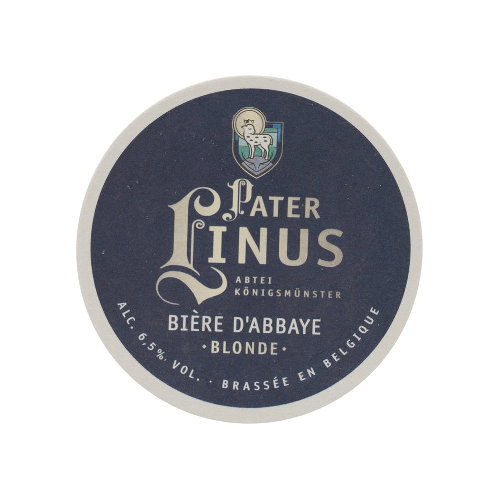 100x Father Linus beer coasters, 11 cm, Abbey glasses, coasters, beer mats, paper