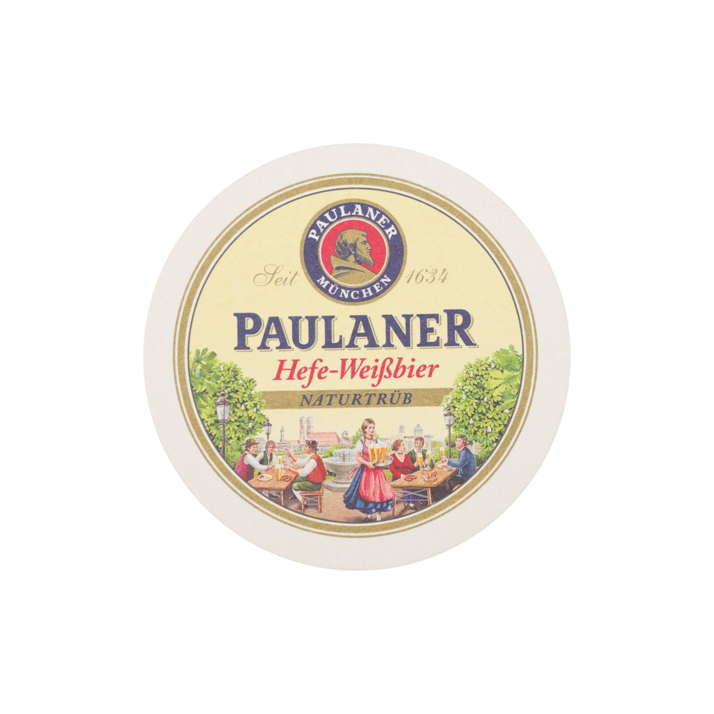 100x Paulaner beer coasters, 10 cm glass coasters, yeast wheat beer glasses, glass protectors