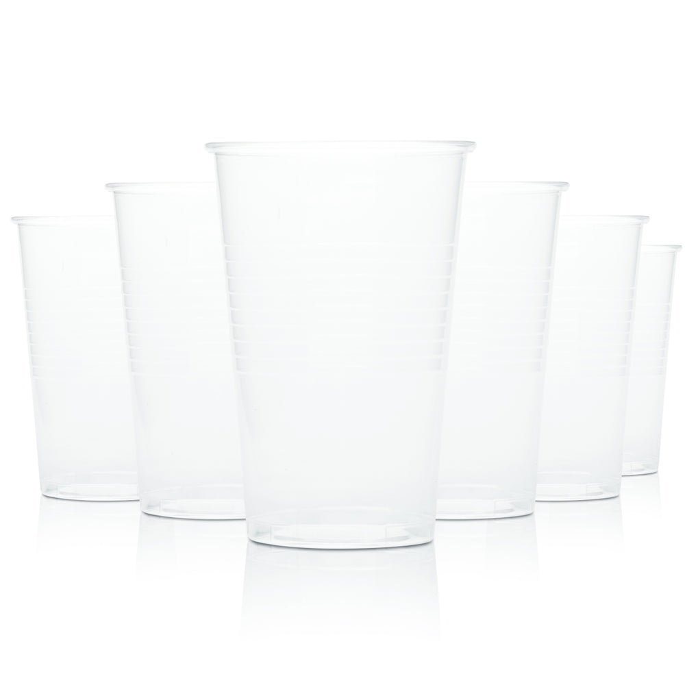 100x plastic cups, 0.3 l, disposable, beer, long drink, plastic, glass, party, bar