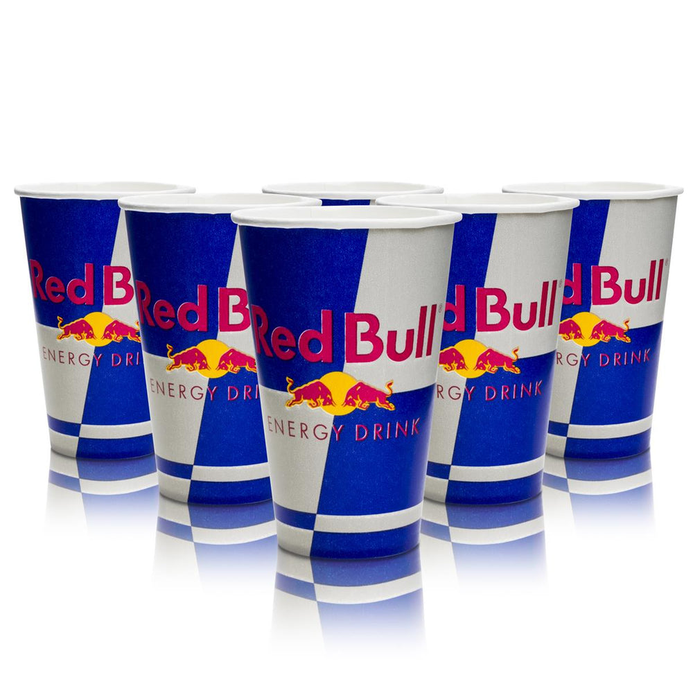100x Red Bull Energy Cups, disposable cardboard, 0.2 l