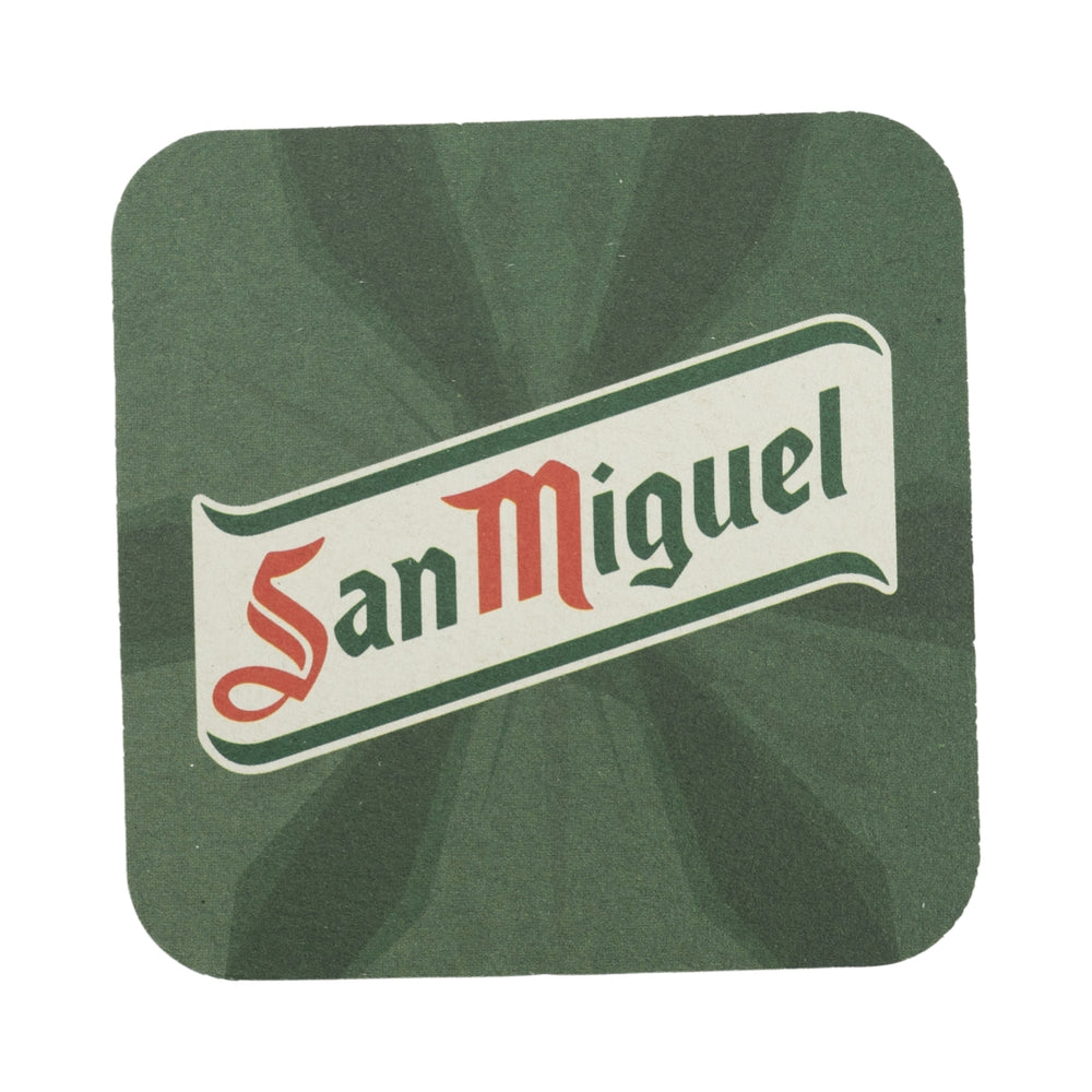 100x San Miguel beer mat coasters with drip protection for restaurants and bars