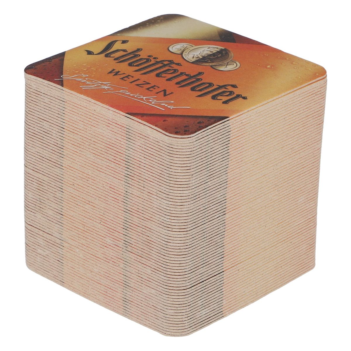 100x Schöfferhofer wheat beer coasters with glass coasters, sparkling and tingling