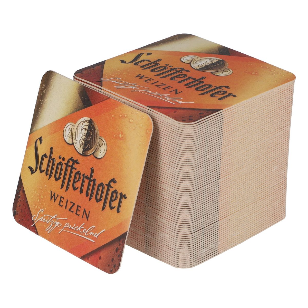 100x Schöfferhofer wheat beer coasters with glass coasters, sparkling and tingling – View 2
