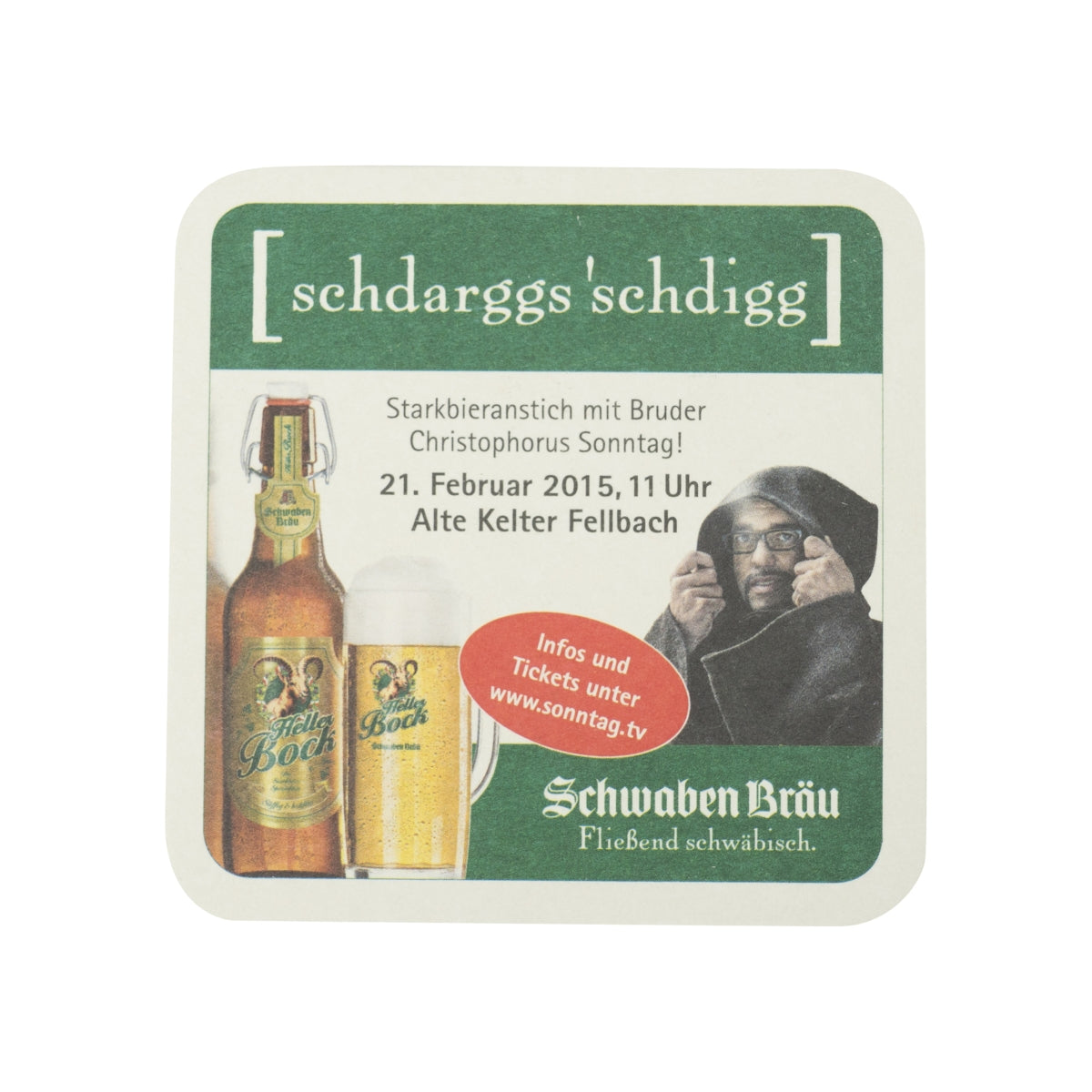100x Schwabenbräu beer coasters, 10x10cm, glass coasters, catering cardboard, bar – View 2