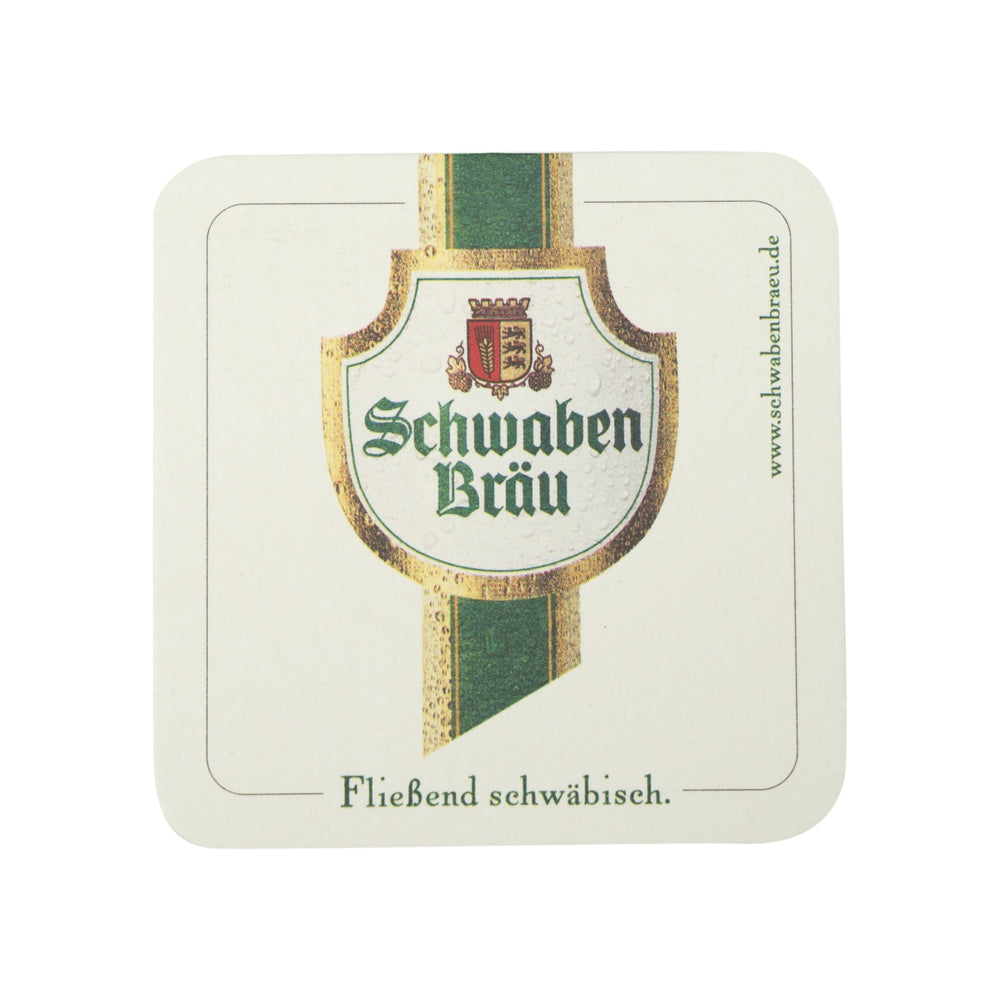 100x Schwabenbräu beer coasters, 10x10cm, glass coasters, restaurant, bar