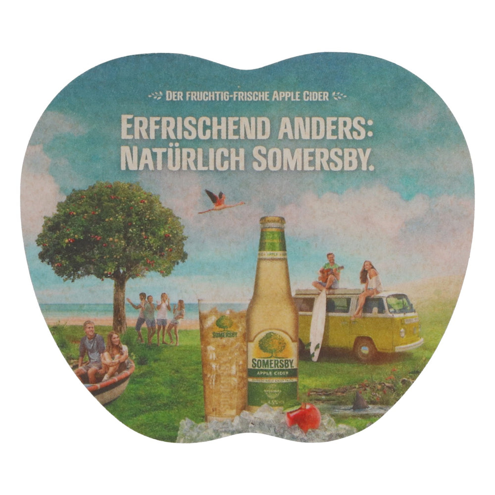 100 Somersby Cider Coasters, Heart-Shaped, Bar Accessories, New, in Original Packaging