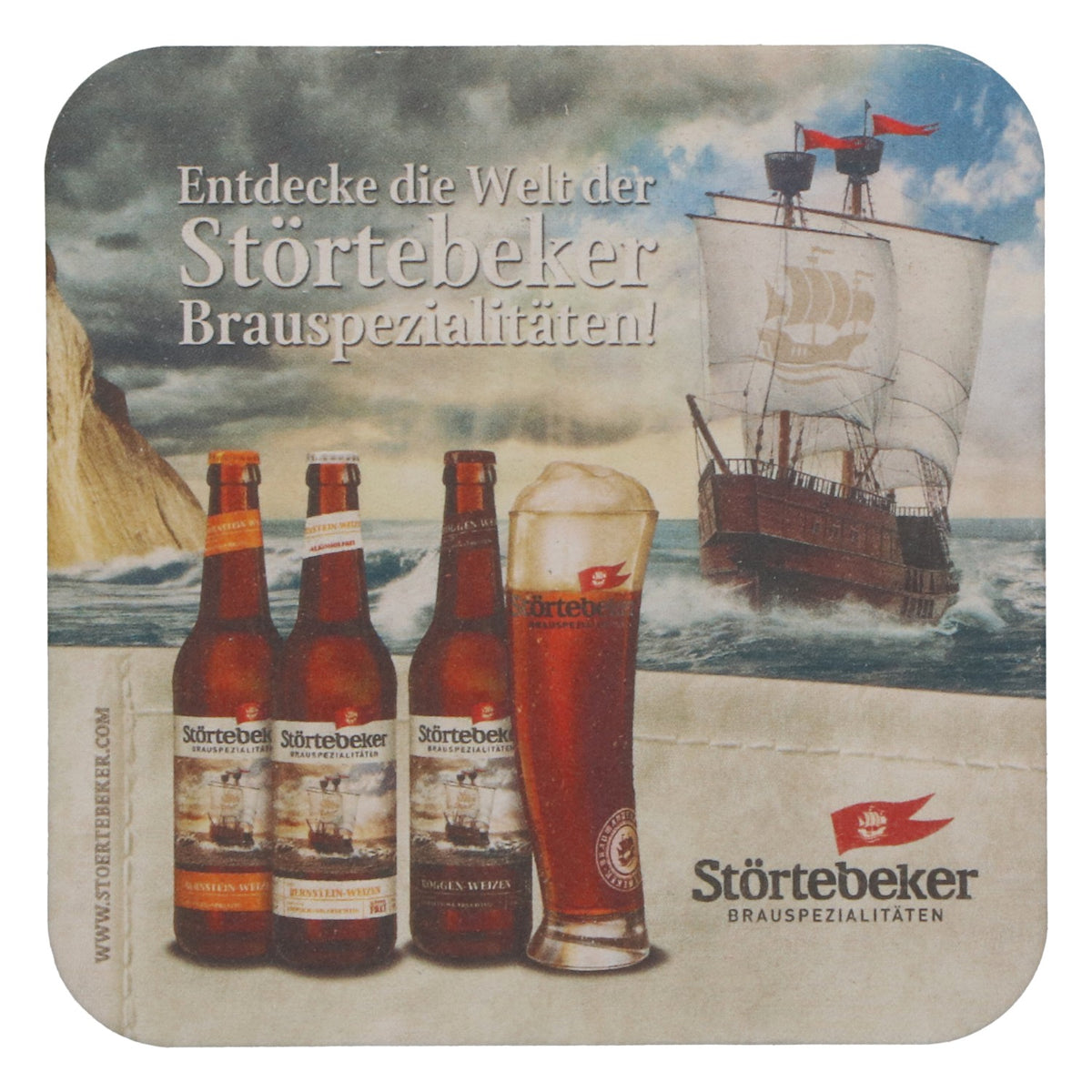 100 Störtebeker Beer Coasters, Rye-Wheat, Colorful Paper Coasters – View 3