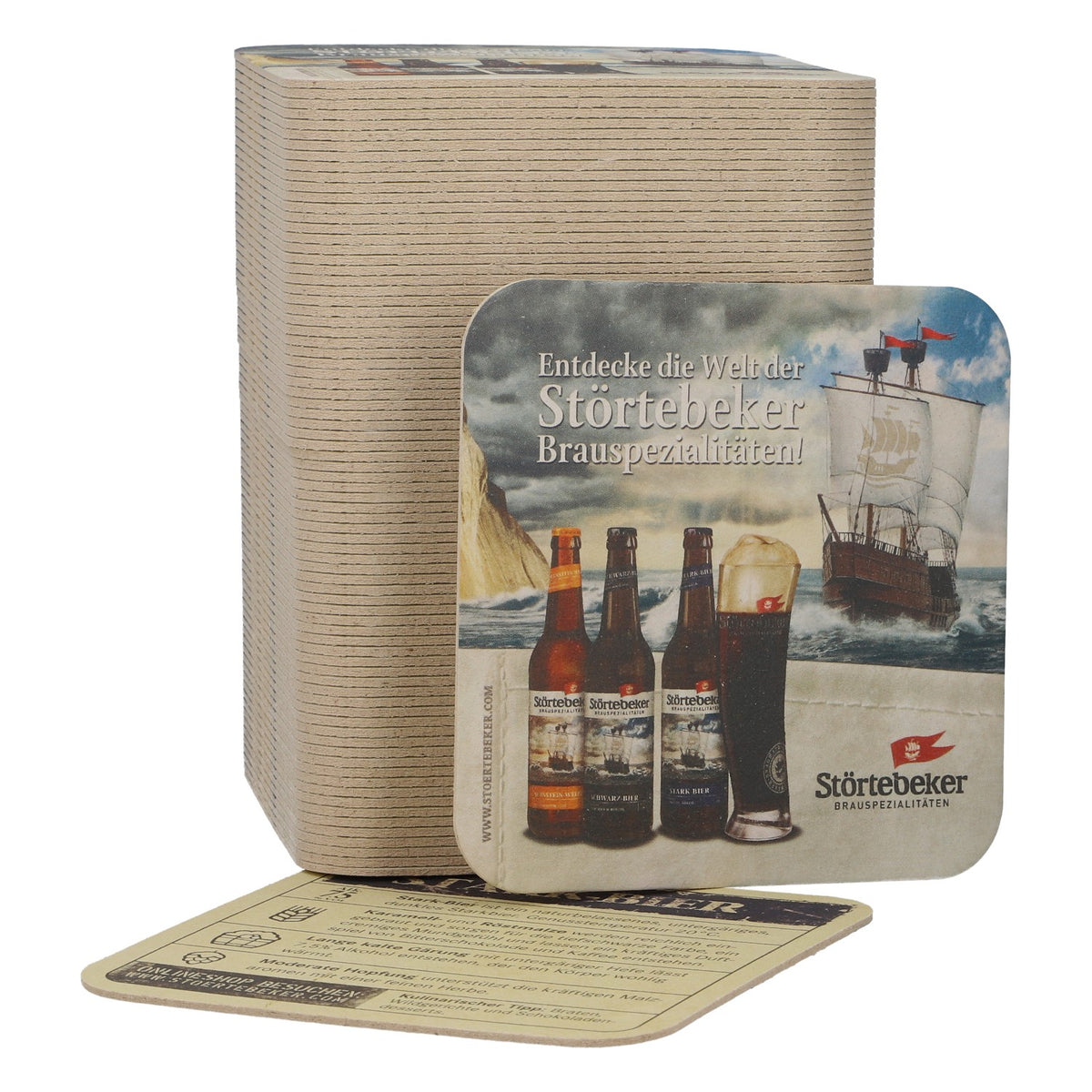 100 Störtebeker Beer Coasters for Strong Beer