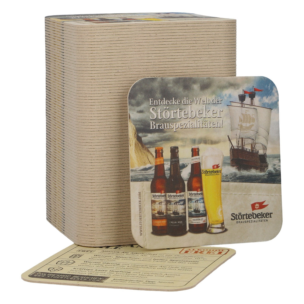 100 Störtebeker Beer Coasters, Atlantik-Ale, Non-Alcoholic, Coasters