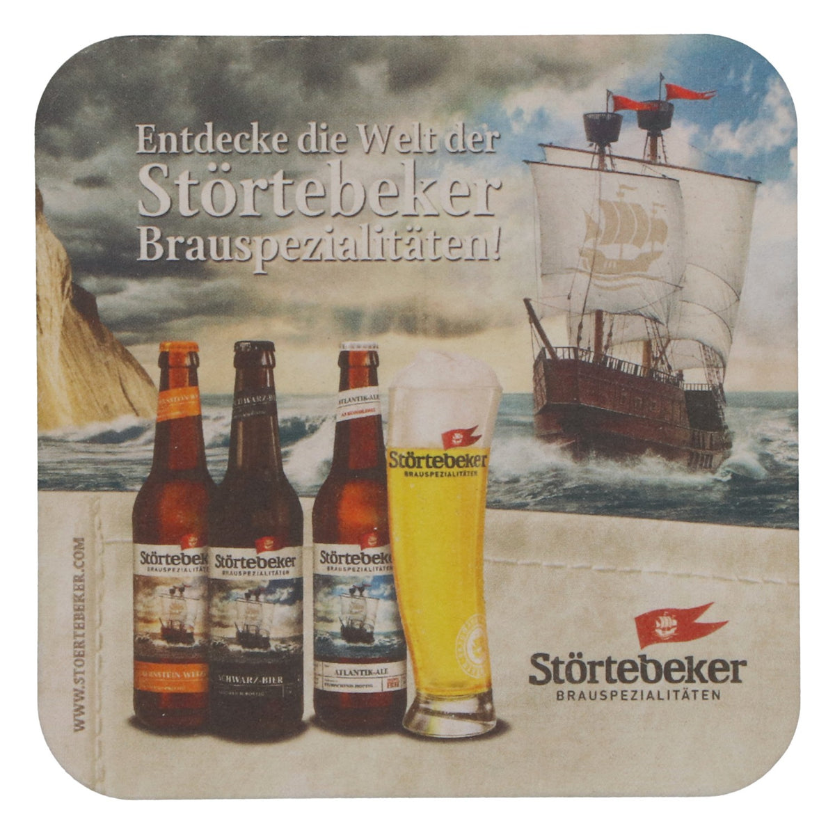 100 Störtebeker Beer Coasters, Atlantik-Ale, Non-Alcoholic, Coasters – View 3