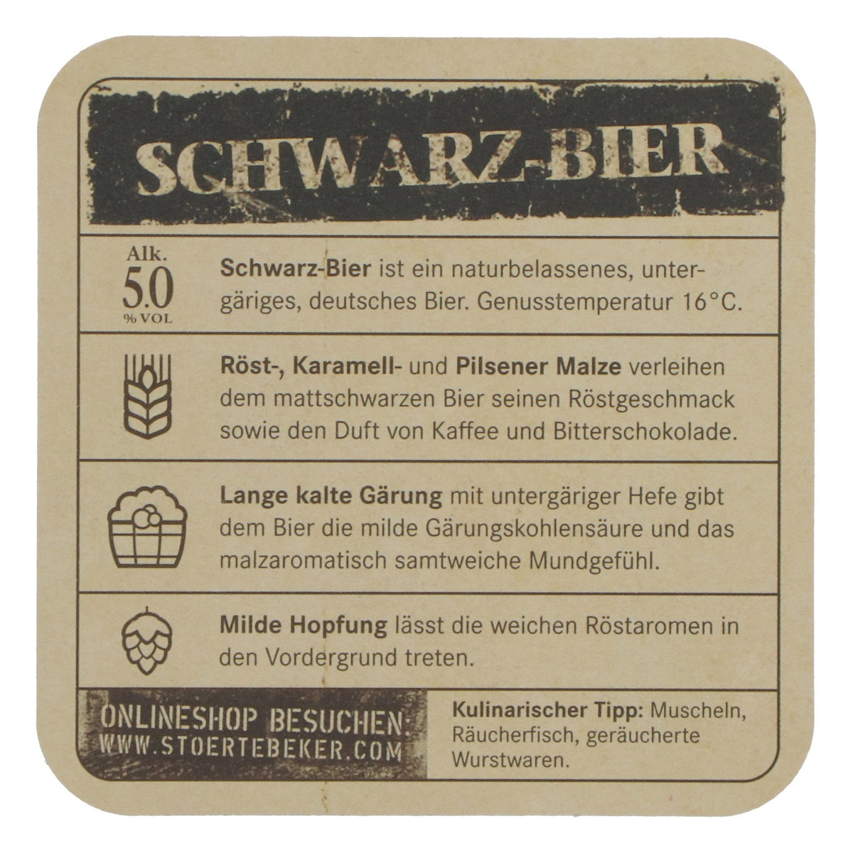 100 Störtebeker Beer Coasters, Black—Beer Coasters, Bar Accessories, New – View 4