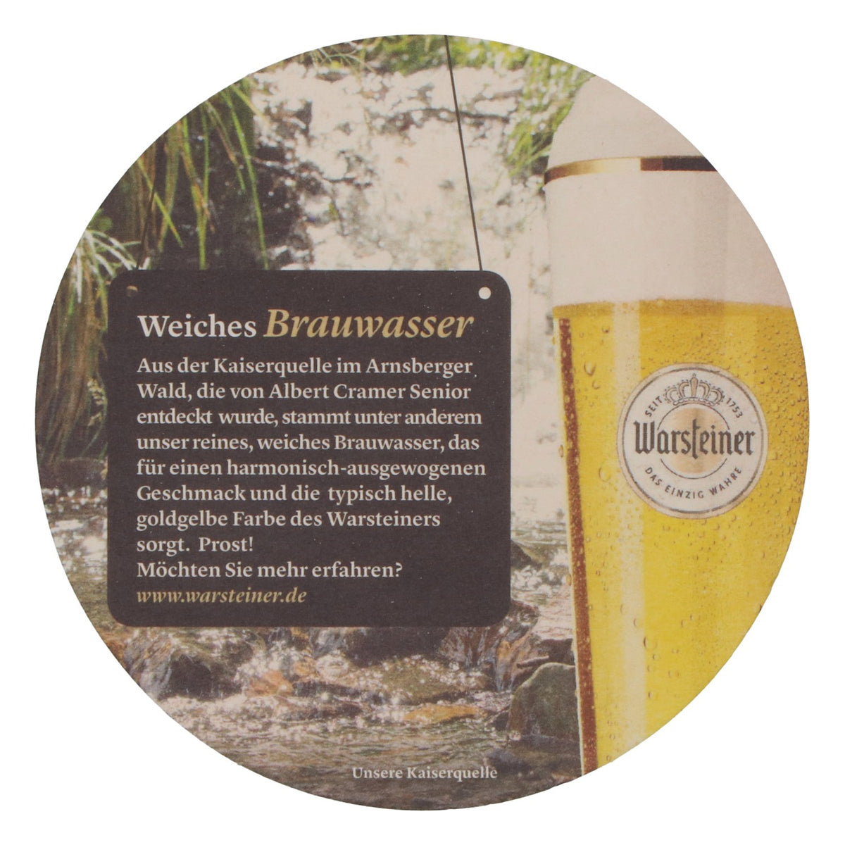 100x Warsteiner beer coasters, glass coasters, "Soft brewing water" – View 4