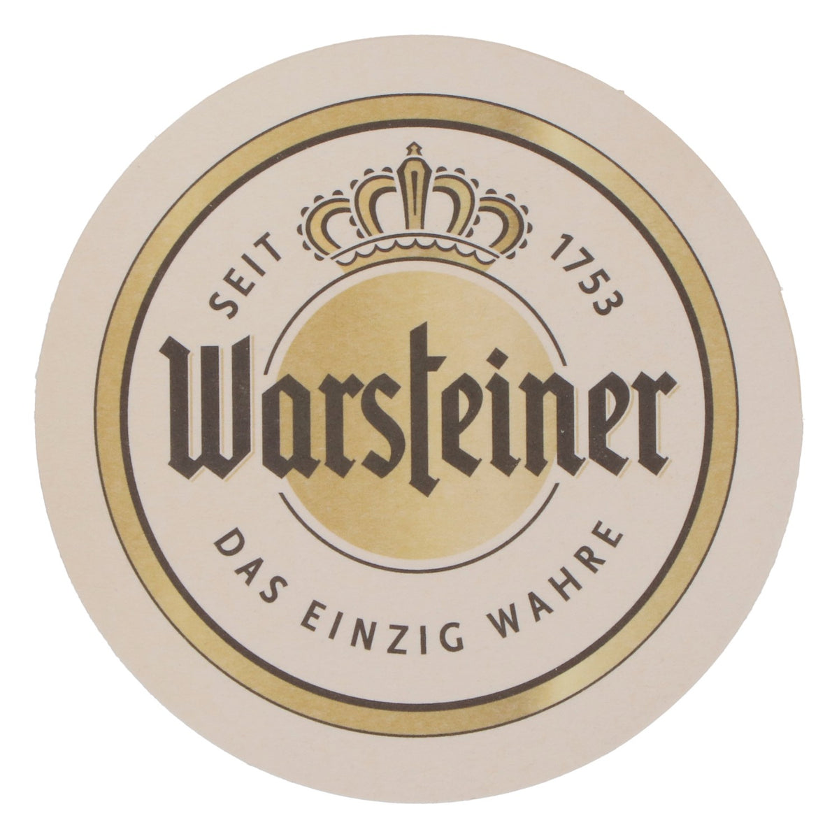 100 Warsteiner beer coasters, 10.5 cm in diameter, "A Family Tradition Since 1753" – View 3