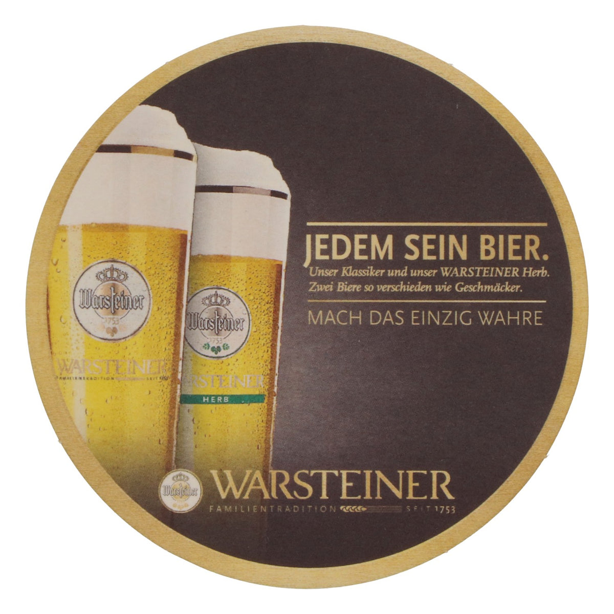 100 Warsteiner beer coasters, 10.5 cm in diameter, "To Each His Own Beer" – View 4