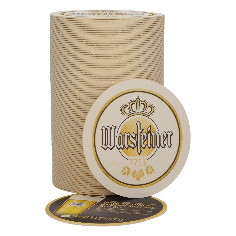 100 Warsteiner beer coasters, Ø 10.5 cm: "Some things never change. And that's a good thing."
