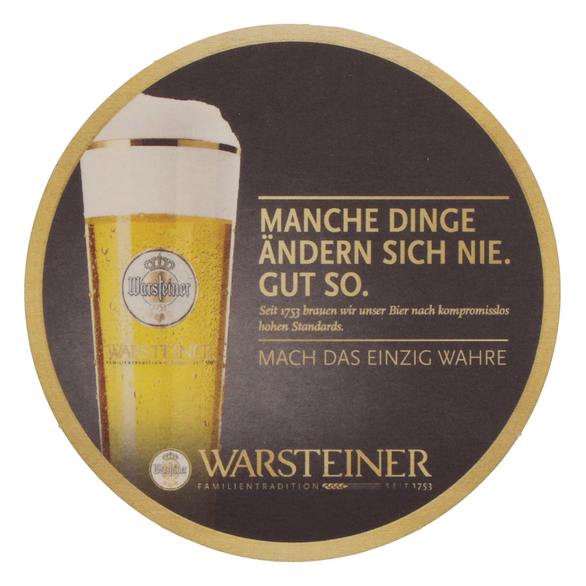 100 Warsteiner beer coasters, Ø 10.5 cm: "Some things never change. And that's a good thing." – View 4