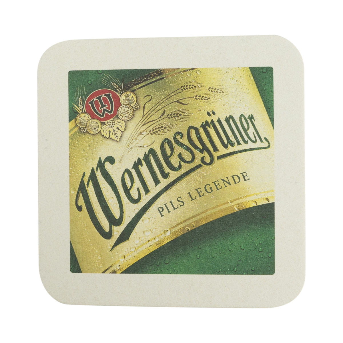 100x Wernesgrüner beer beer mat logo Pilsner legend coasters glasses beer felt