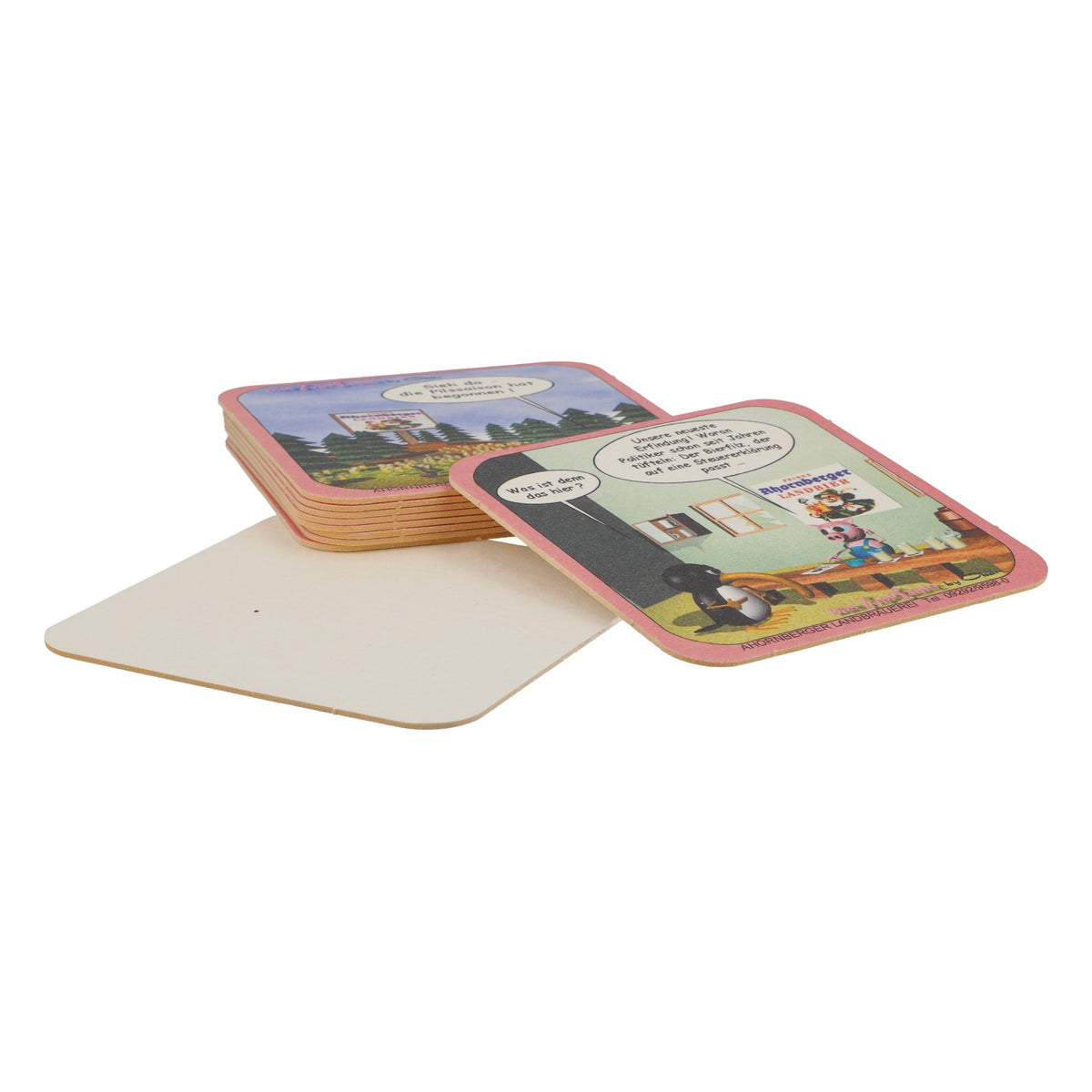 10x Ahornberger beer coasters Beer mats Various sayings