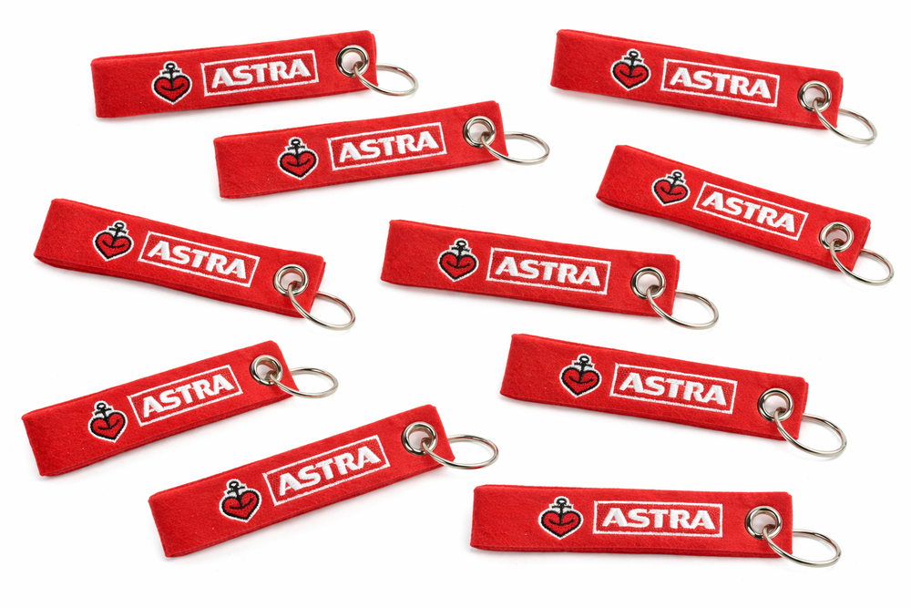 10x Astra Keyring Accessory Felt Ribbon Ring Jewelry Decoration Keychain Car Home