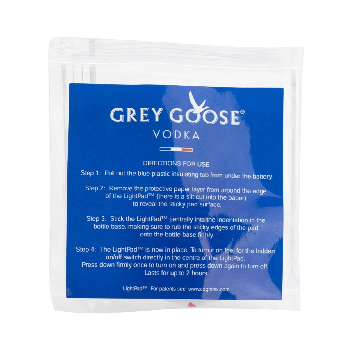 10x Grey Goose Vodka LightPads LED bottle bottom adhesive pads – View 2