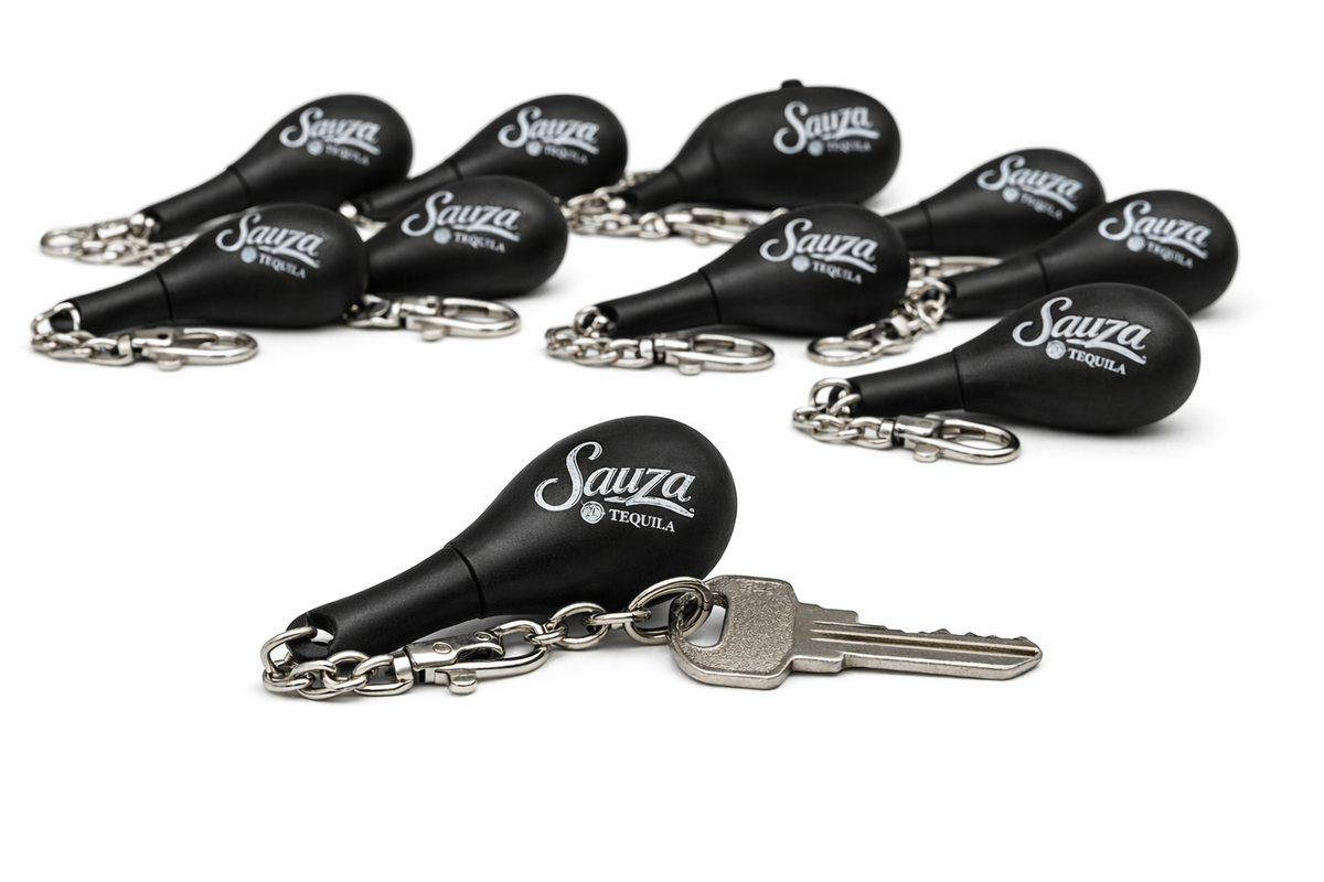 10x Sauza Tequila Rattle Keyring Witches Carnival Key Ring
