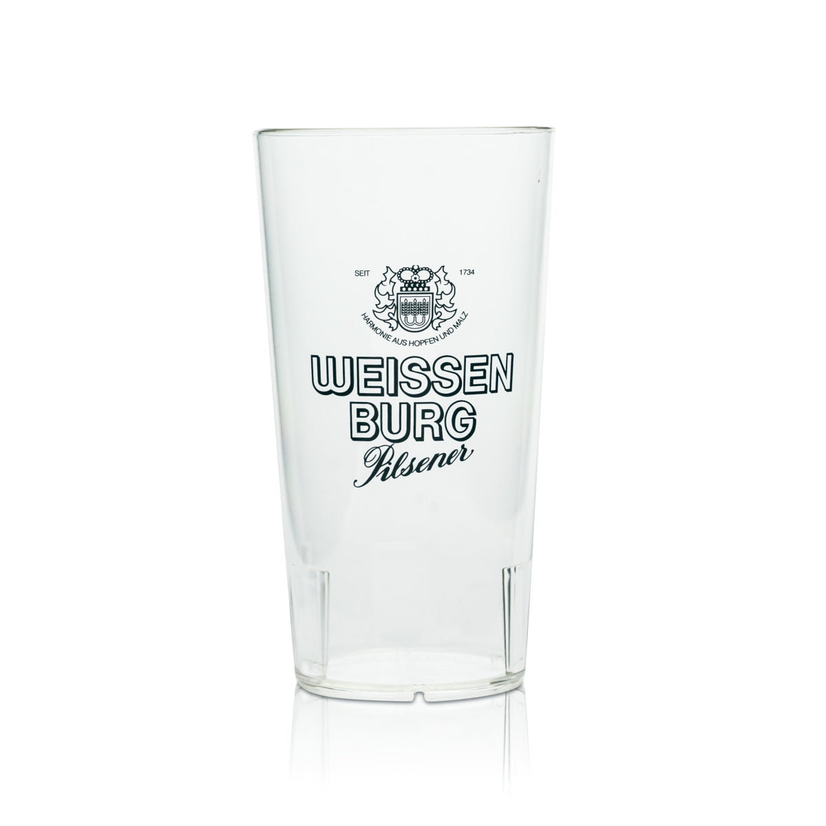 10x Weissenburg beer reusable cups, 0.3 l, stackable, plastic, glass, festival – View 2