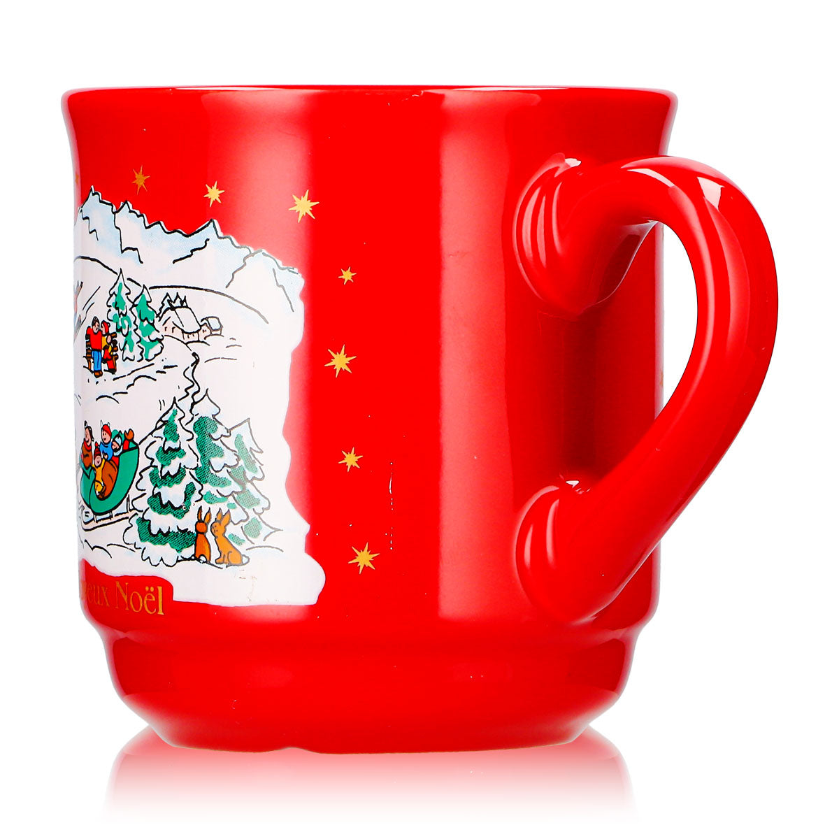2 Mohaba Mulled Wine Mugs, Model 8000, Merry Christmas, Winter, Fire Red, 0.2 L, Calibrated, Stackable – View 5