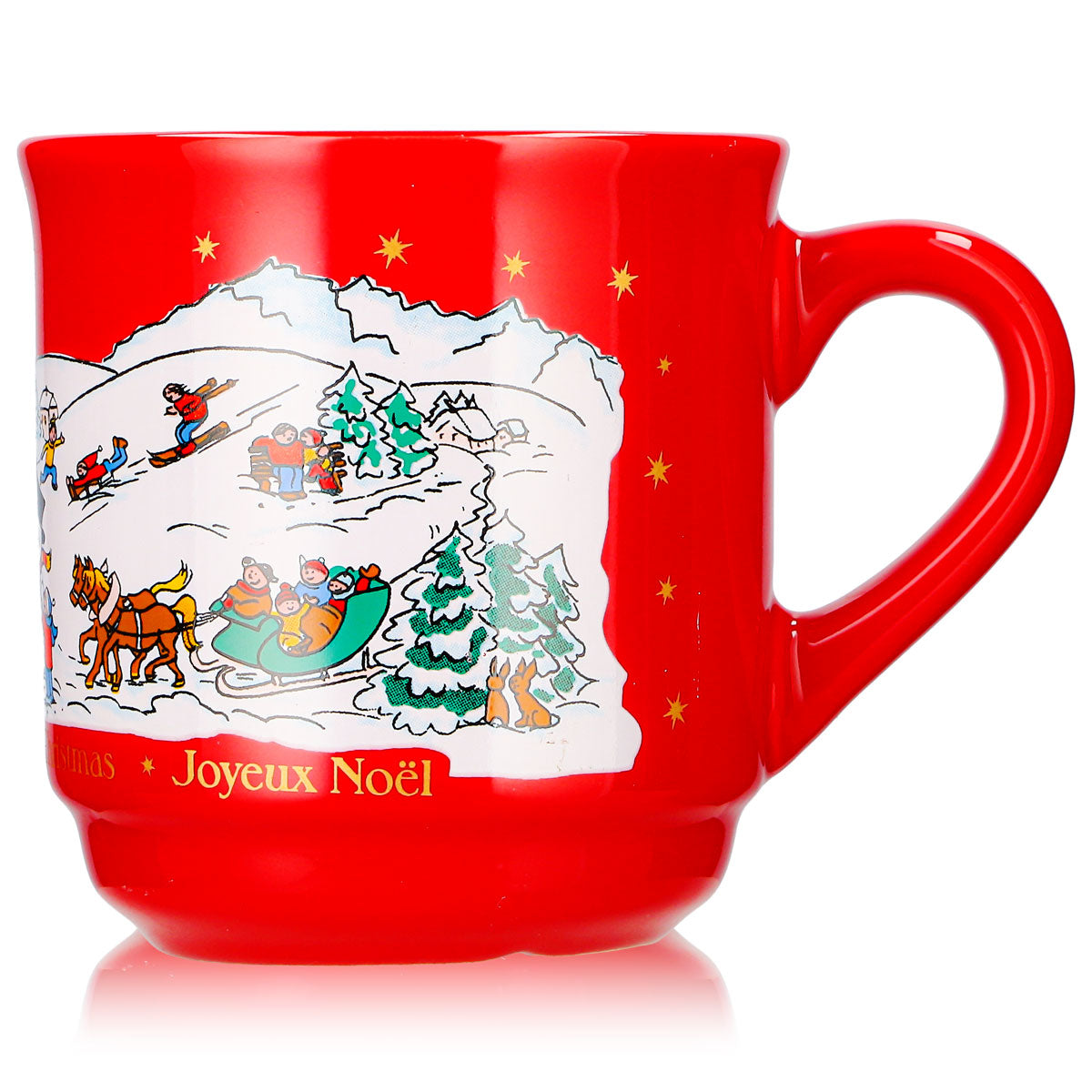 12 Mohaba Mulled Wine Mugs, Model 8000, Merry Christmas, Winter, Fire Red, 0.2 L, Calibrated – View 6