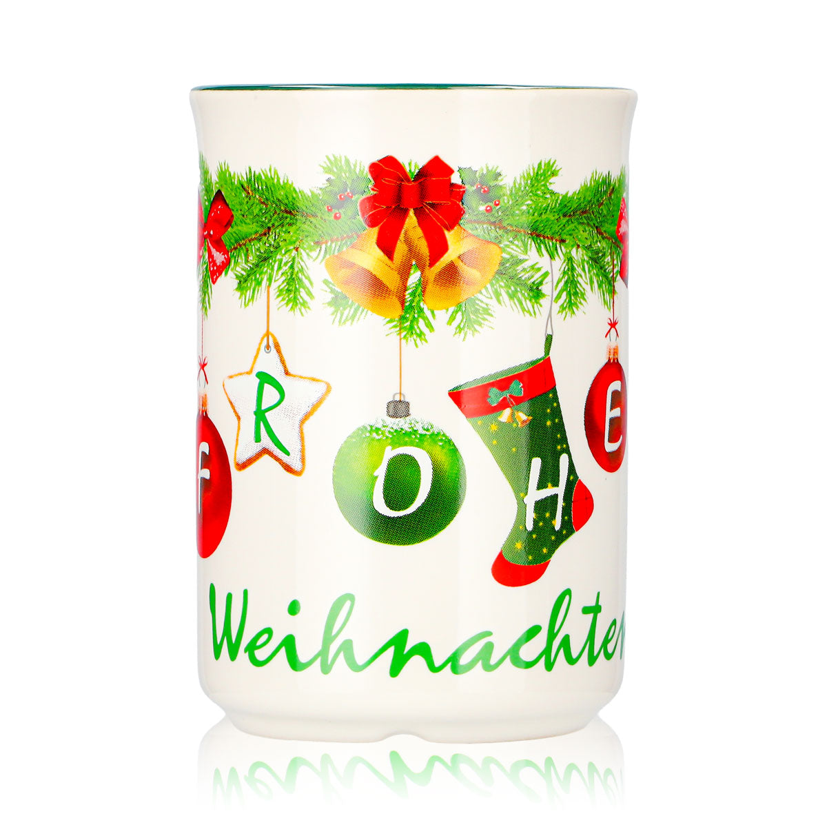 6 Mohaba Mulled Wine Mugs, Model 9000, Christmas Garland, "Merry Christmas Chamonix," 0.2 L, calibrated – View 2