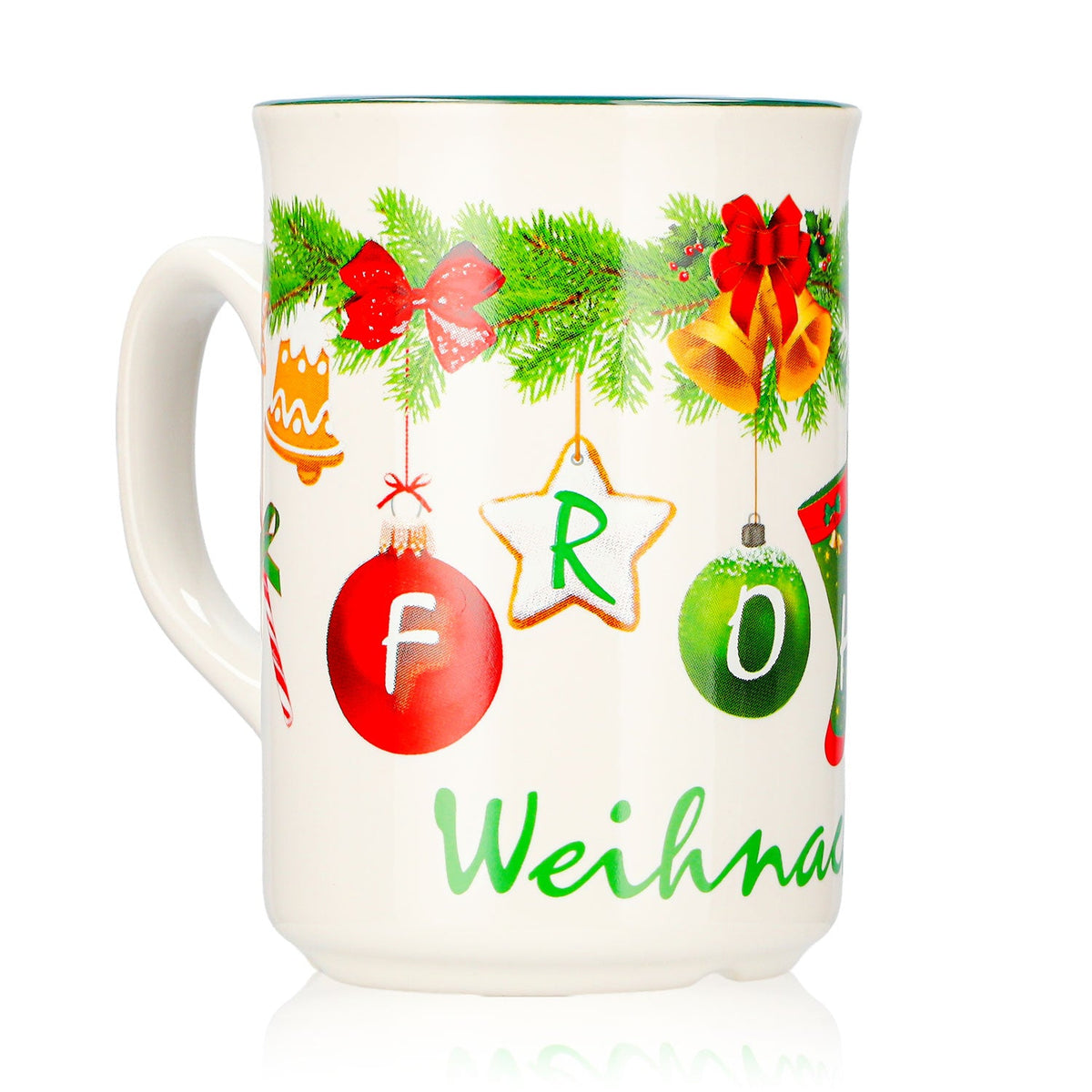 4 Mohaba Mulled Wine Mugs, Model 9000, Christmas Garland, "Merry Christmas Chamonix," 0.2 L, Calibrated – View 3