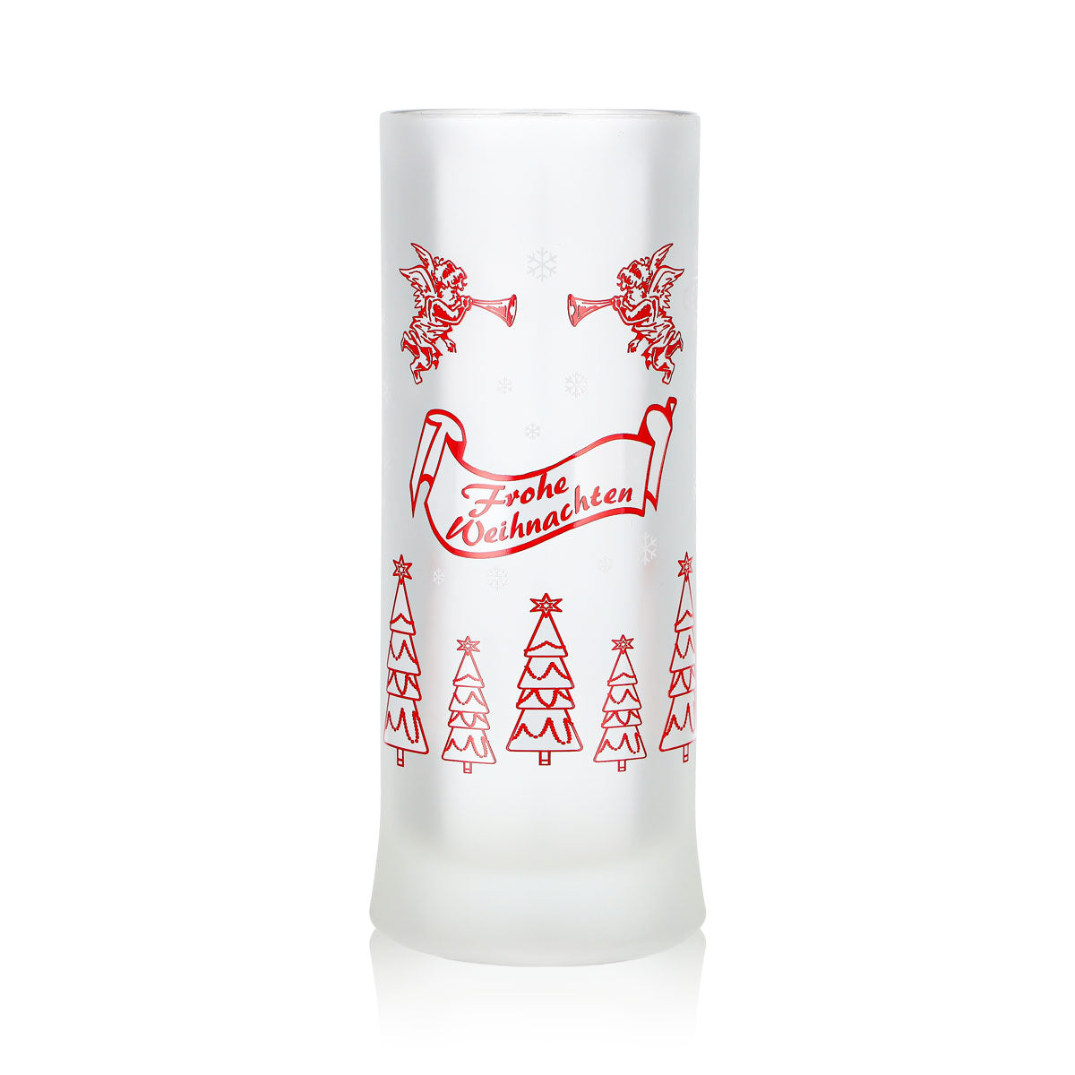 2 Mohaba Karlsseidel Mulled Wine Mugs, Satin-Finish Glass, "Merry Christmas Angel," 0.2 L, Calibrated – View 2