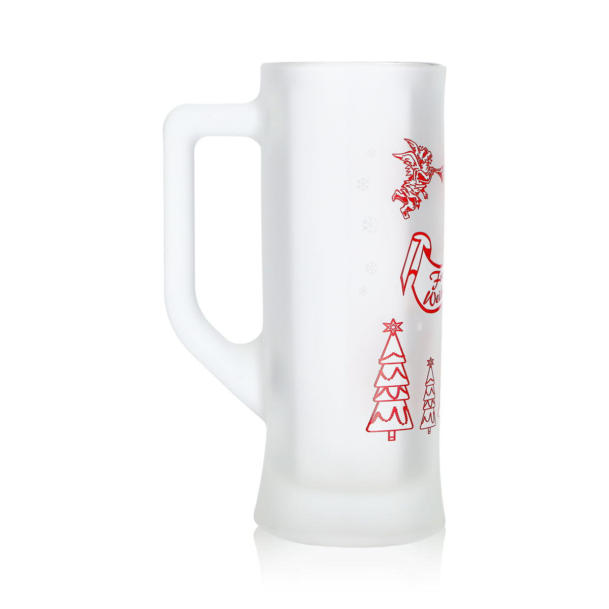 2 Mohaba Karlsseidel Mulled Wine Mugs, Satin-Finish Glass, "Merry Christmas Angel," 0.2 L, Calibrated – View 4