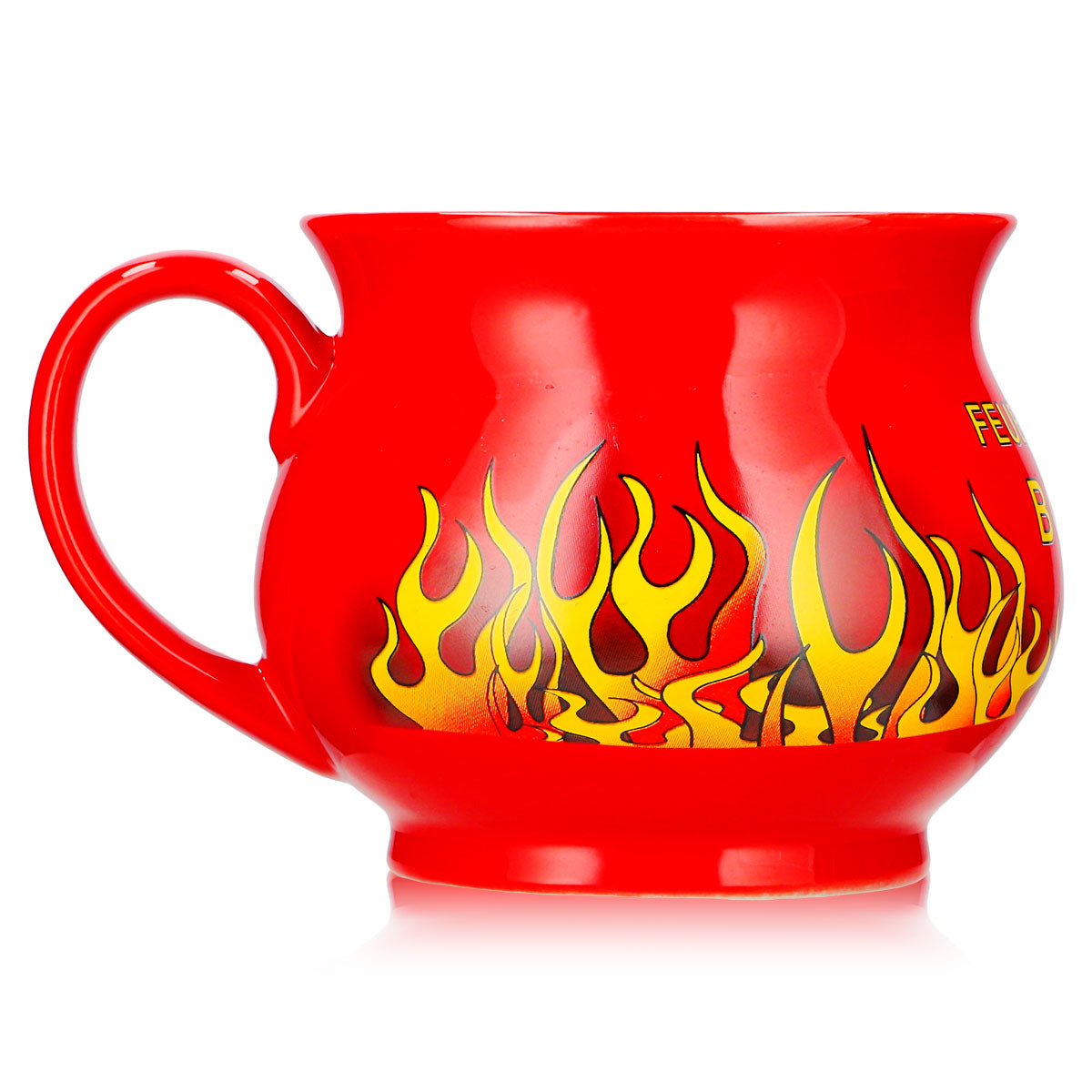 2 Mohaba Mulled Wine Mugs, Round Mugs, "Feuerzangenbowle," Fire-Red, 0.2 L, Calibrated – View 4