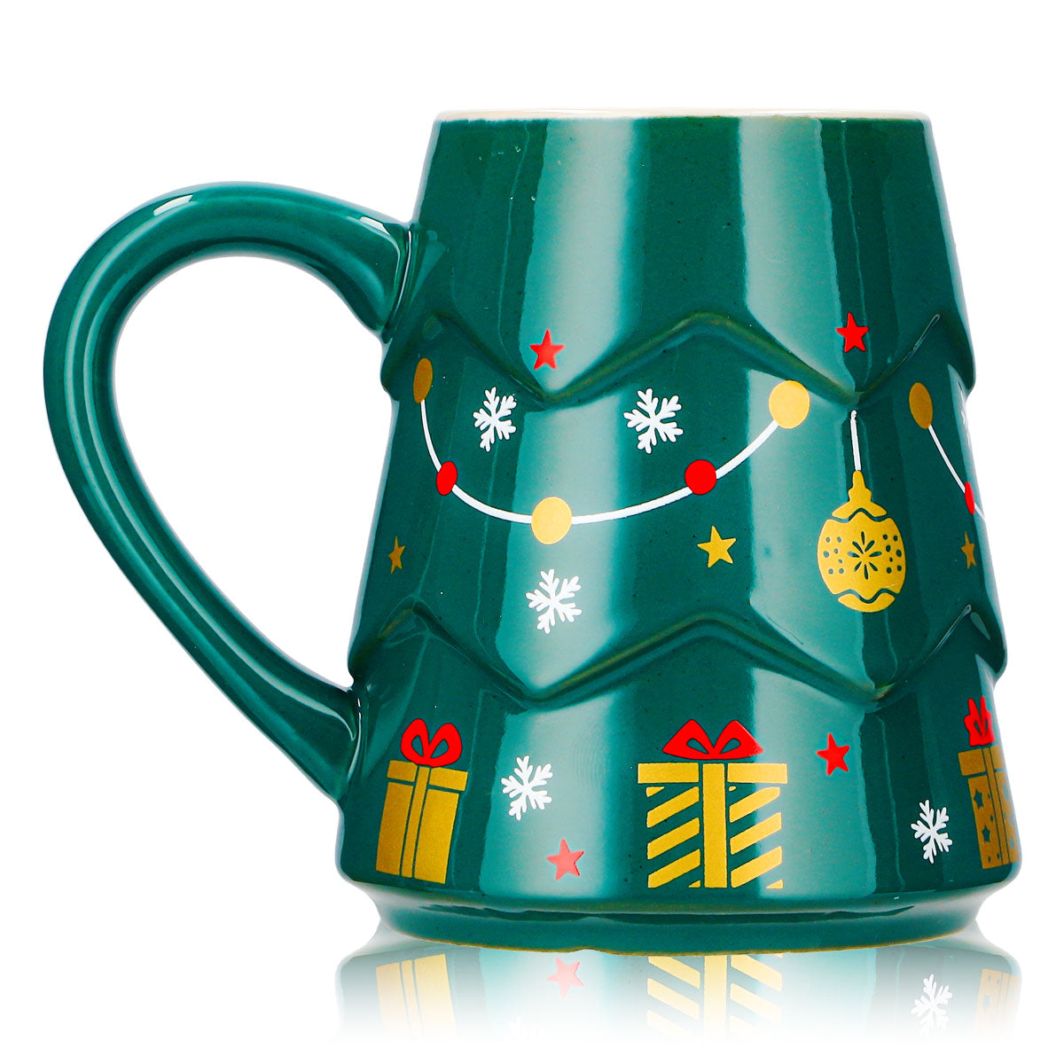 2 Mohaba Mulled Wine Mugs, Christmas Tree Design, Dark Green / Chamonix, 0.2 L, Calibrated – View 4