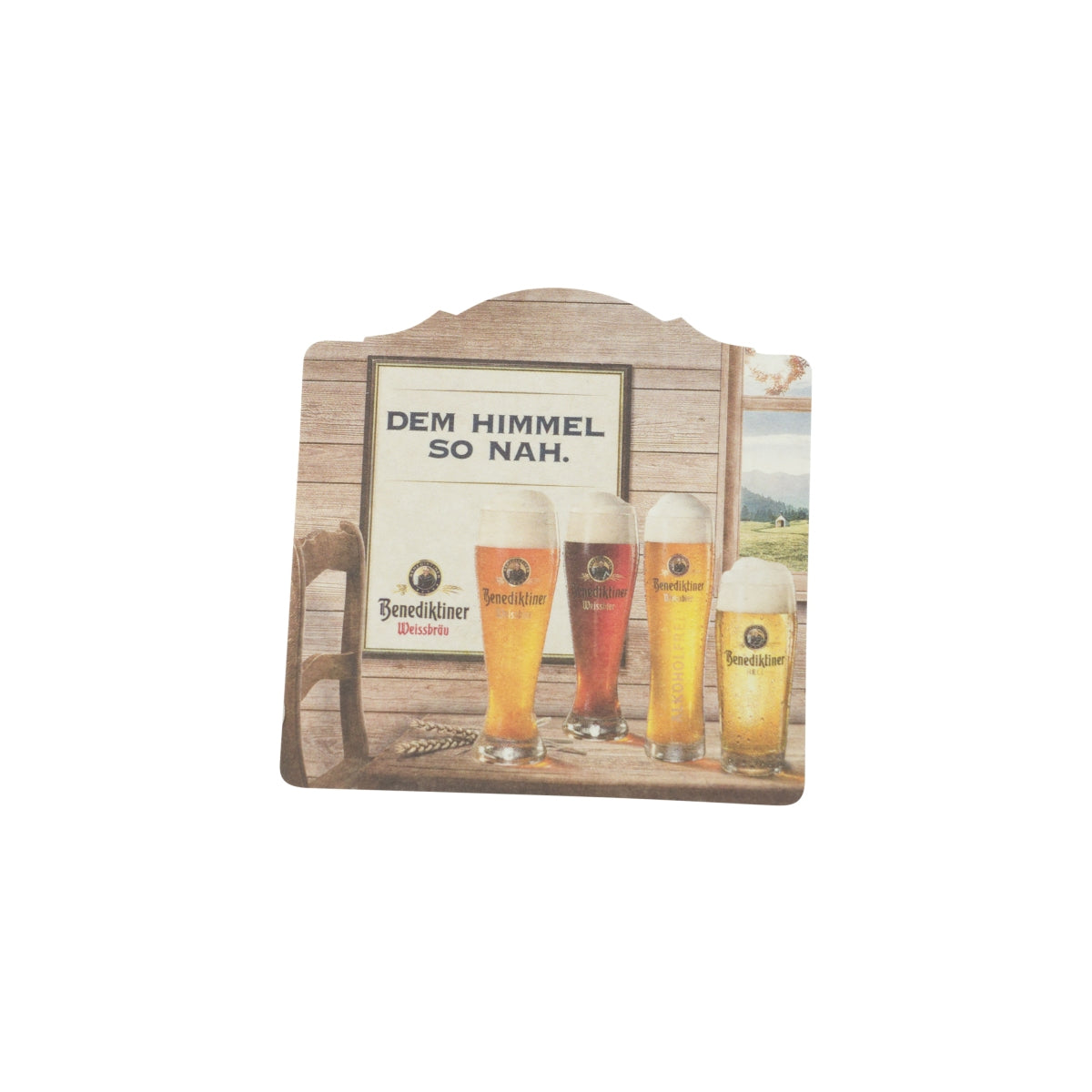 125x Benedictine beer coasters, paper, 10x9 beer mats, glass protectors – View 2