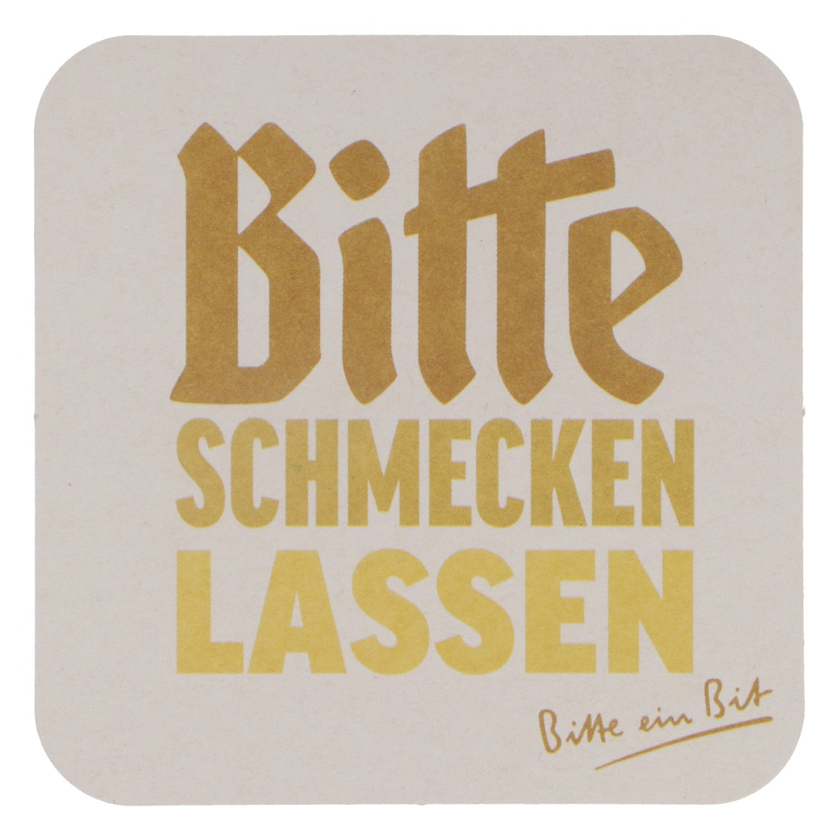 125x Bitburger beer coasters 9x9 cm "Bitte mehr davon" ("More please") Back: "Bitte schmecken lassen" ("Enjoy") – View 4