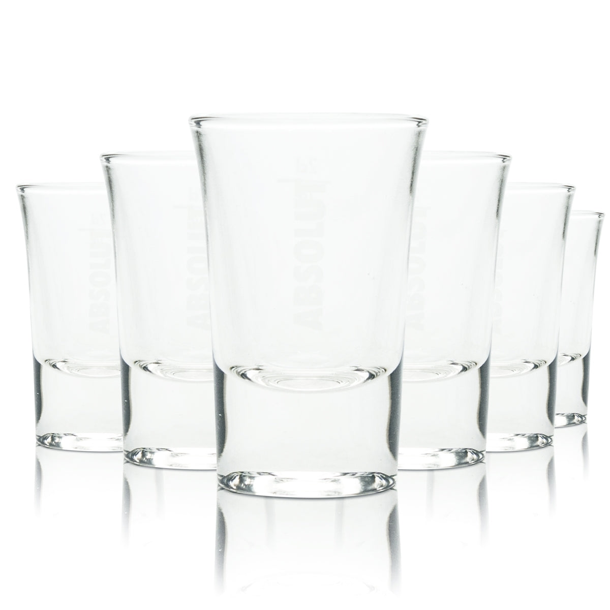 12x Absolut Vodka Shot Glasses 2cl Schnapps Glasses Short Stamper Gastro Oak Bar