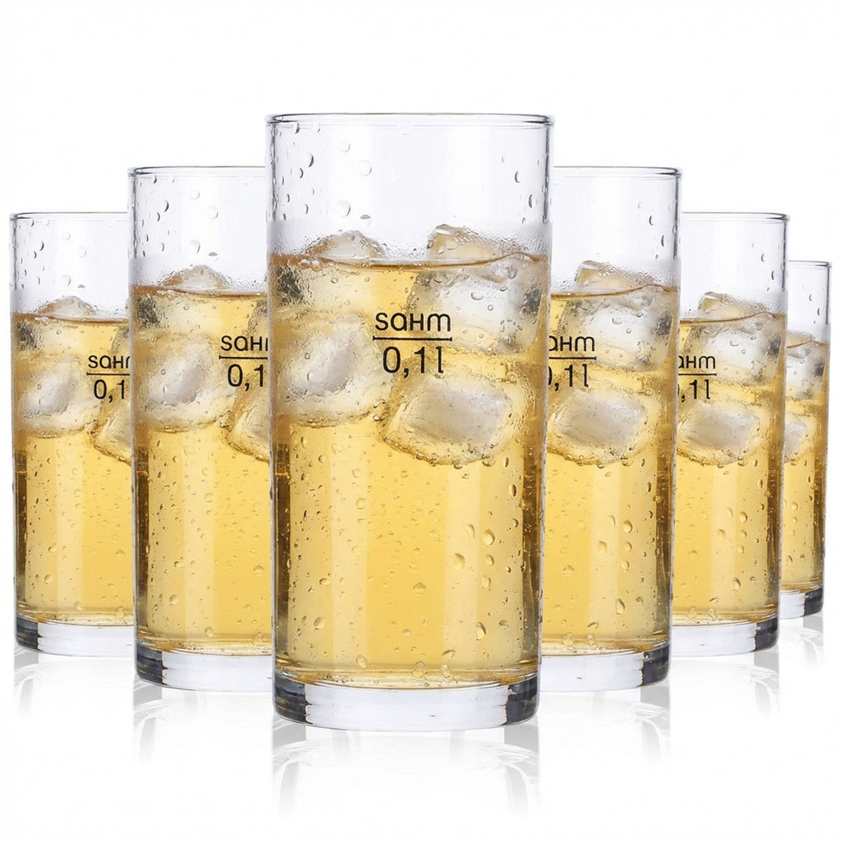 12x 0.1l glass cups Sahm Blanco Stoschen sticks Gastro calibrated Bar