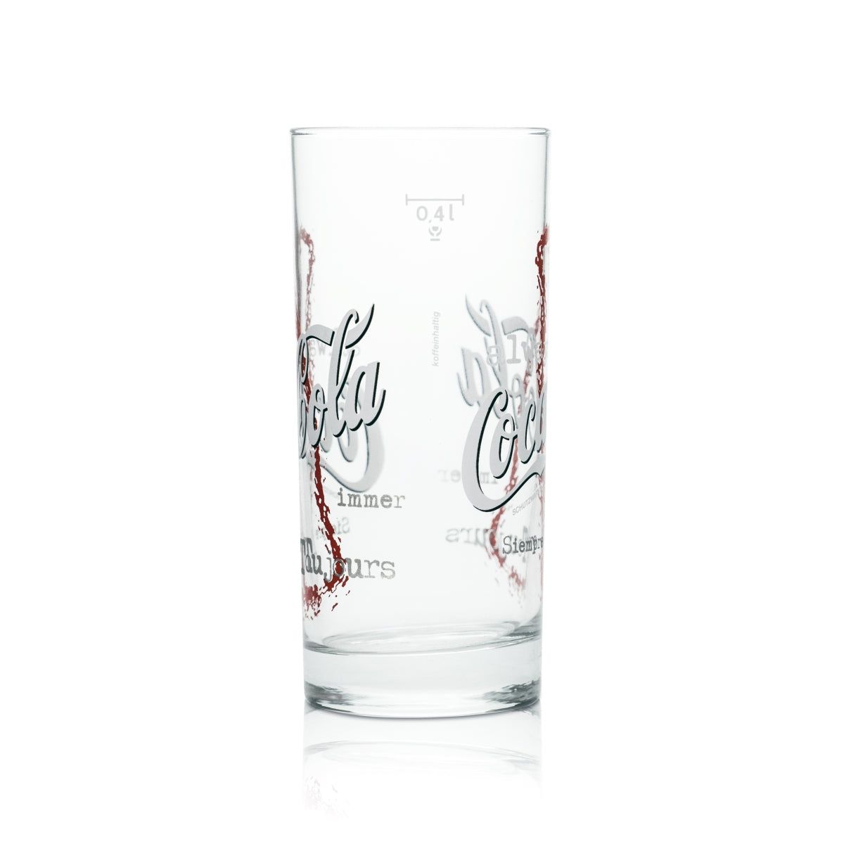 12x Coca Cola Glass 0.4l Cup Stick Tumbler Glasses Lemonade Soft Drink Water Juice – View 3