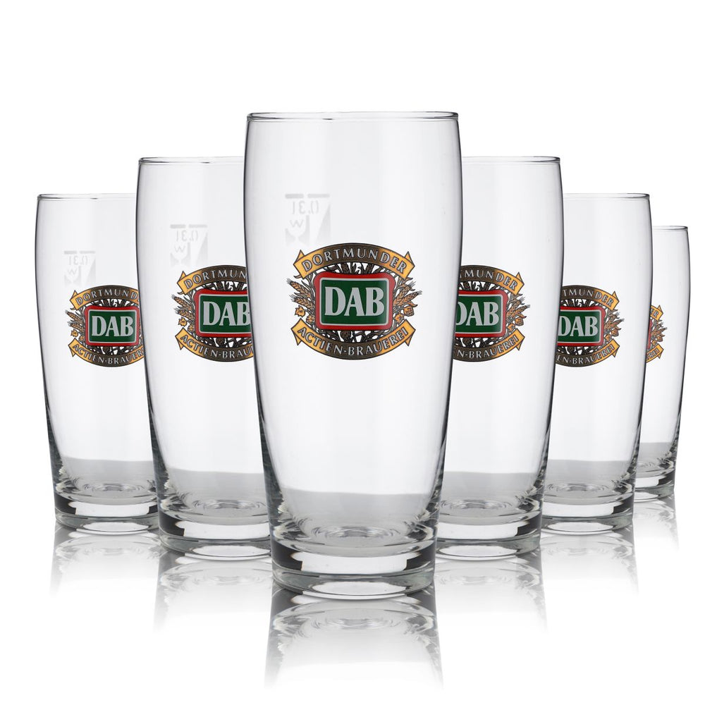 12x DAB glass 0,3l Willi Becher beer bar glasses set Dortmunder Aktien Brauerei