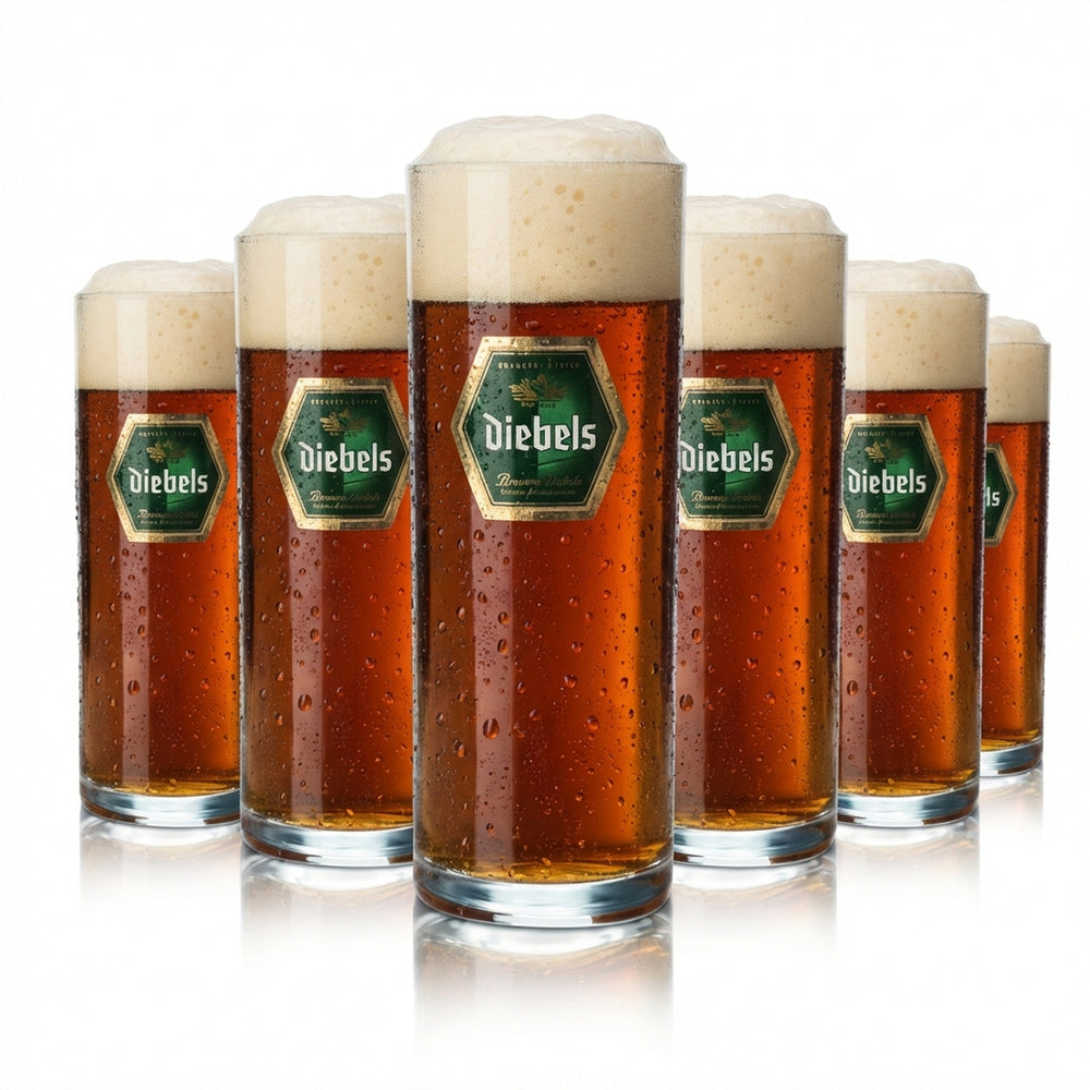 12x Diebels beer glass 0.4l Alt mug Sahm Willi glasses Brewery mug Cup