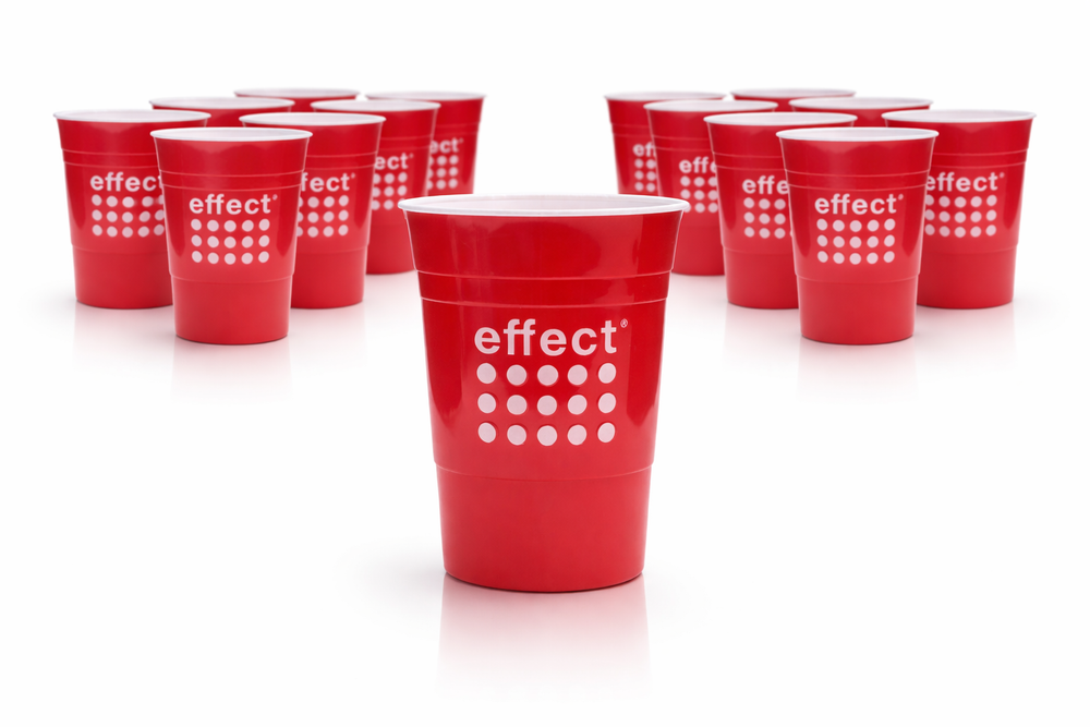 12x Effect Cups 0.3l Reusable Red Cup Plastic Glasses Beer Pong Glass Plastic