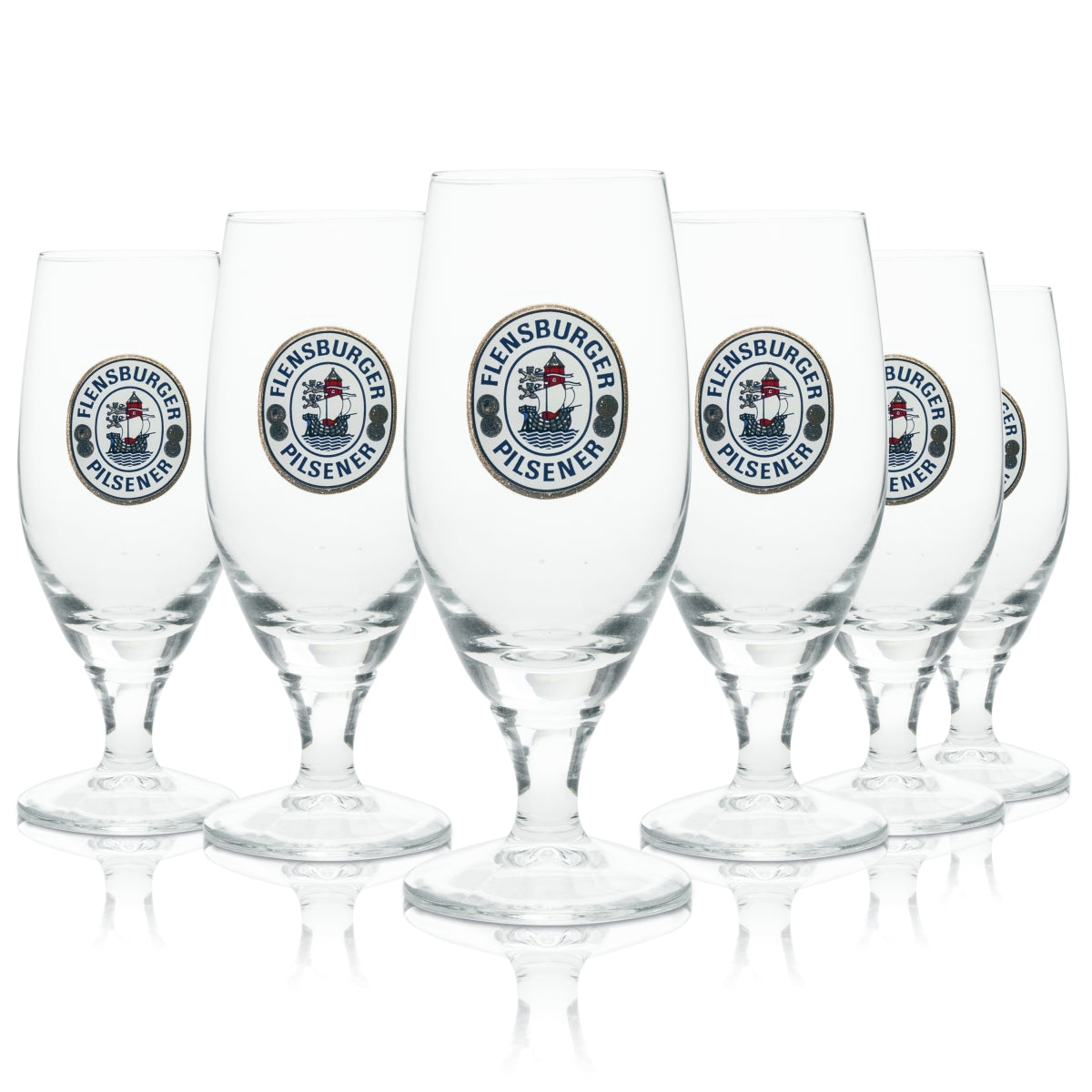 12x Flensburg beer glass trophy Rolinck 200ml rastal