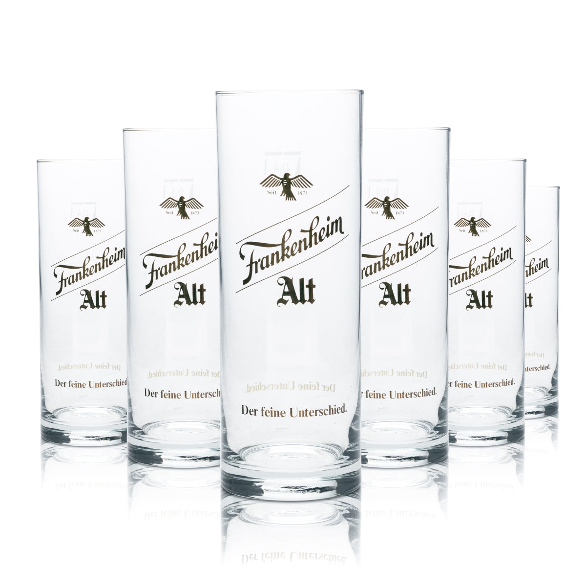12x Frankenheim Beer Glass 0.4l Alt Stange Mug Glasses Brewery Gastro Craft