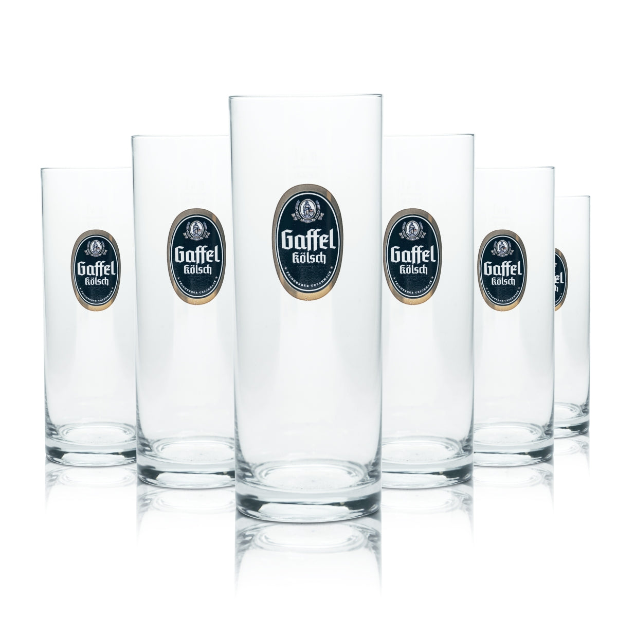 12x Gaffel Kölsch beer glass 0.4l pint mug glasses Cologne pub gastro bar Alt