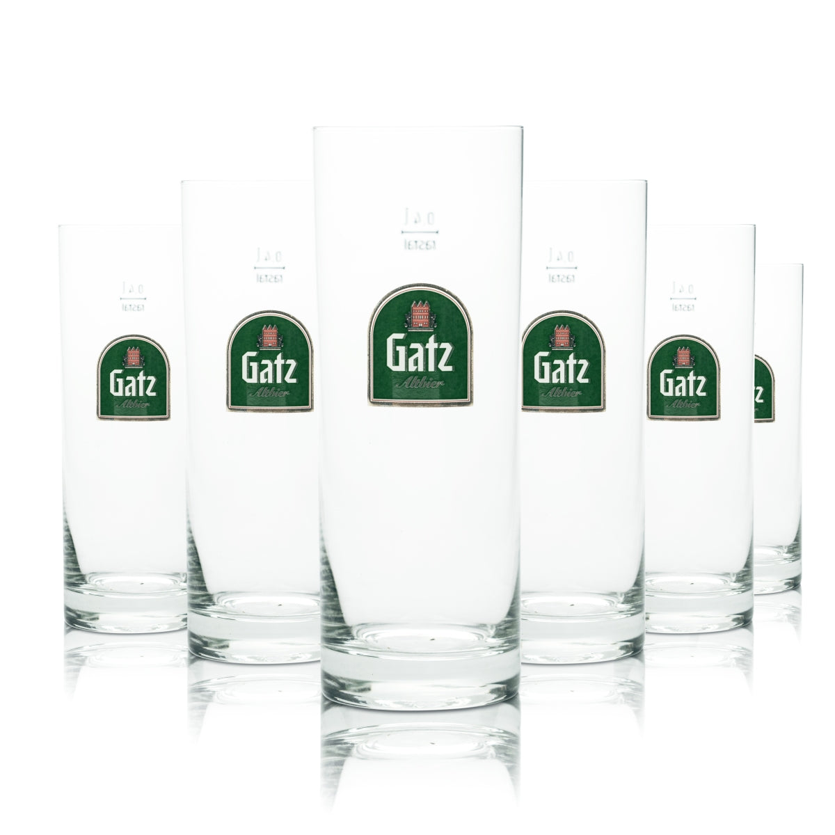 12x Gatz Glass 0.4l Beer Mug Glasses Alt Brewery Kölsch Gastro Oak