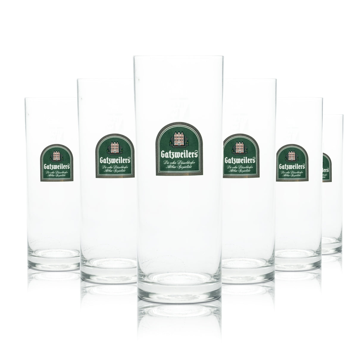 12x Gatzweiler 0.4l Altbier glasses, mug with key, brewery, catering