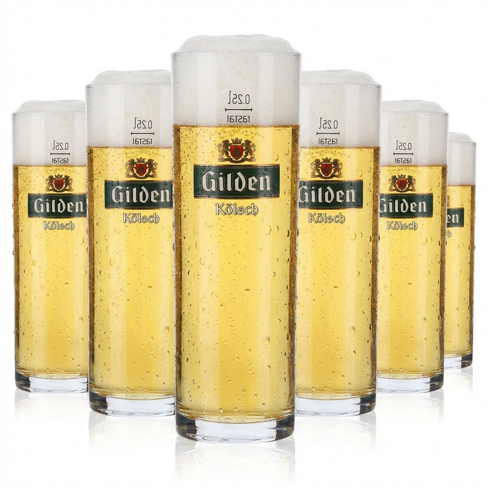 12x Gilden Kölsch beer glasses, 0.25 l mug/bar beer glasses, Kölsch glasses