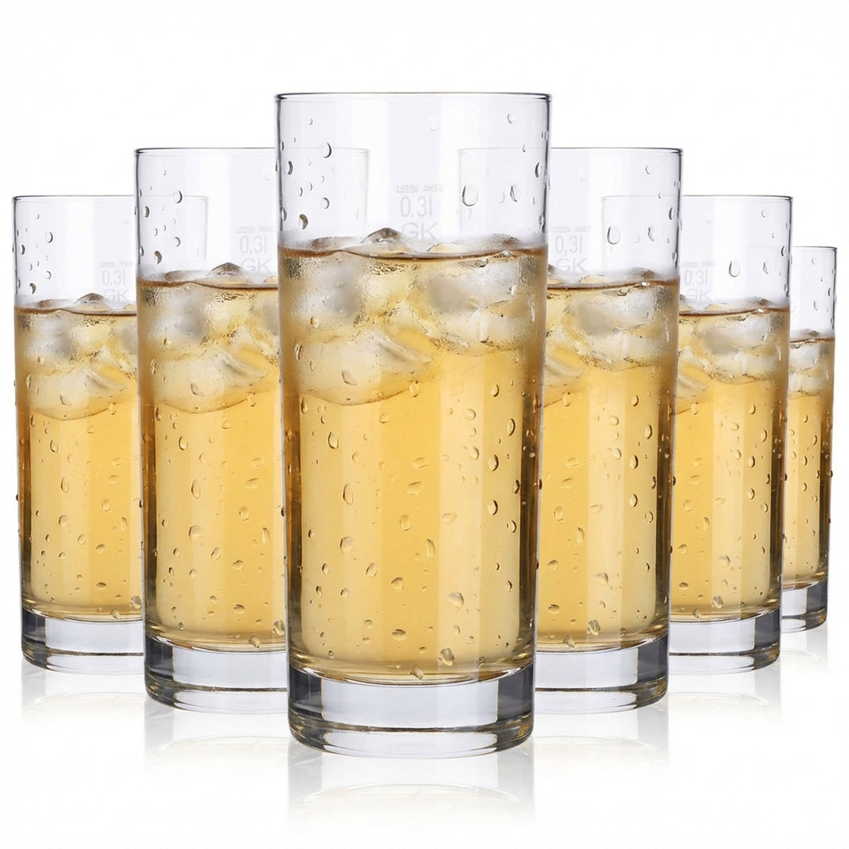 12x glass sticks, 0.3 l, cola glasses, Glaser Willi Becher Blanco